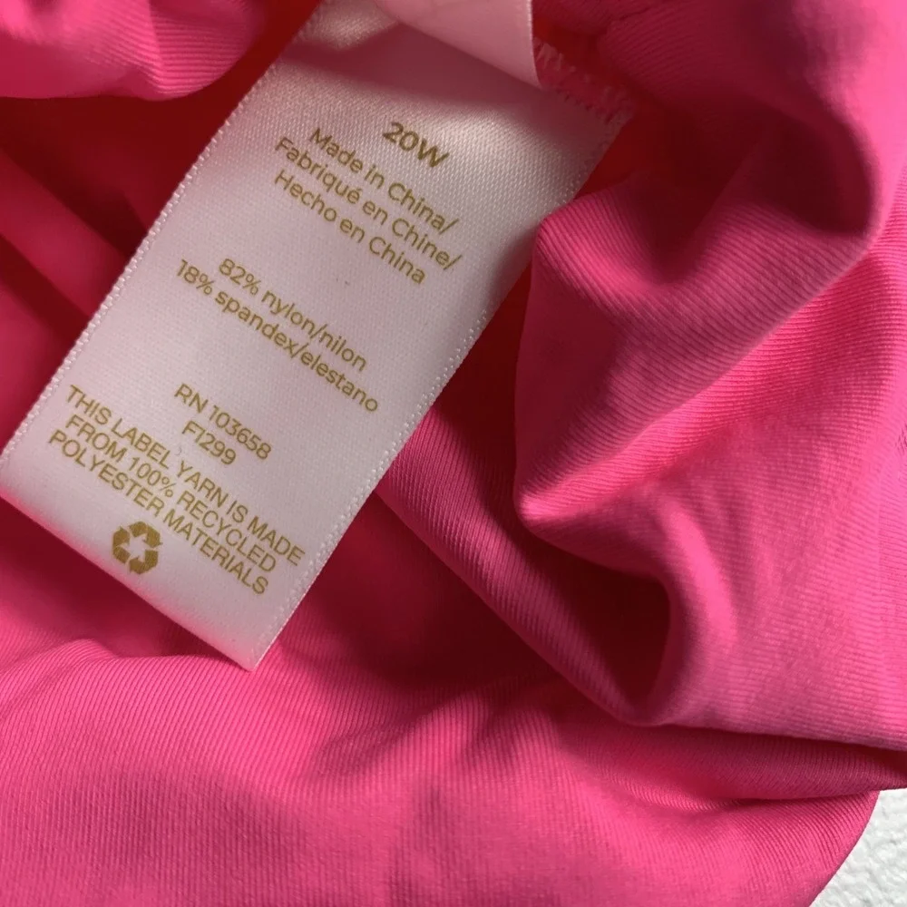 Anne Cole Womens Swim Bikini Bottoms Size 20W Pink Shirred 3-Way Convertible NWT